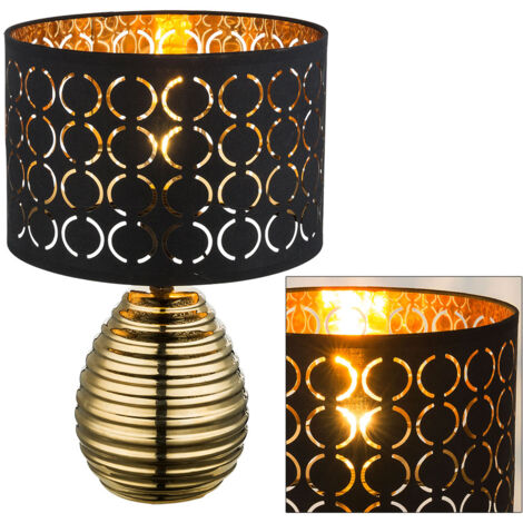 Set 2 Lampade Da Comodino LIANTRAL - Base Marmo, Paralume Lino, Oro Rosa, Per Camera Da Letto - Foto 7