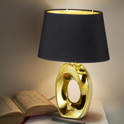 Lampada da tavolo design notte scrittura lampada da lettura camera da letto  oro nero