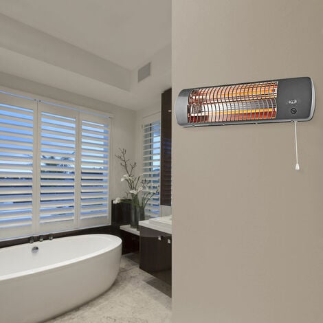Stufa radiante per montaggio a parete con 1200 watt 2 livelli di  riscaldamento regolabili Termoventilatore Stufa
