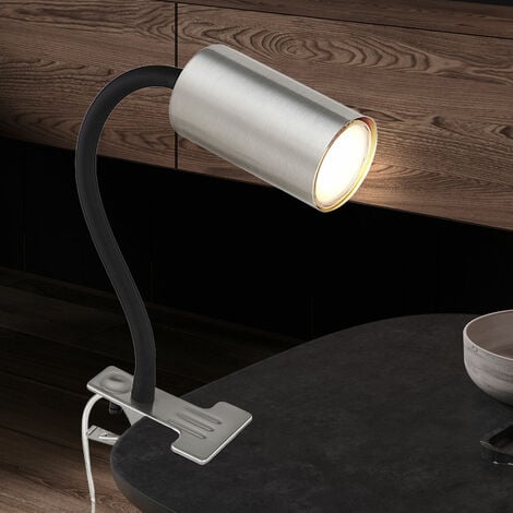 lampada da scrivania da tavolo lettura con pinza clip snodabile