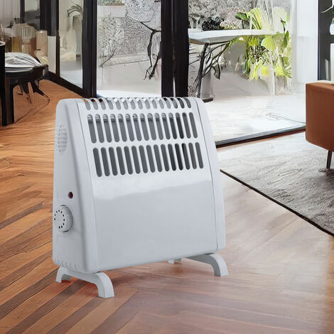Termoventilatore elettrico antigelo termostato riscaldamento elettrico  regolabile riscaldamento a convezione, bianco, 450 watt, LxAxP 26,5x28x12cm