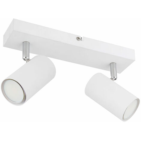 Lampada da soffitto Spot 2 fiamme Faretto da soffitto bianco Lampada da  soffitto 2 faretti, faretto