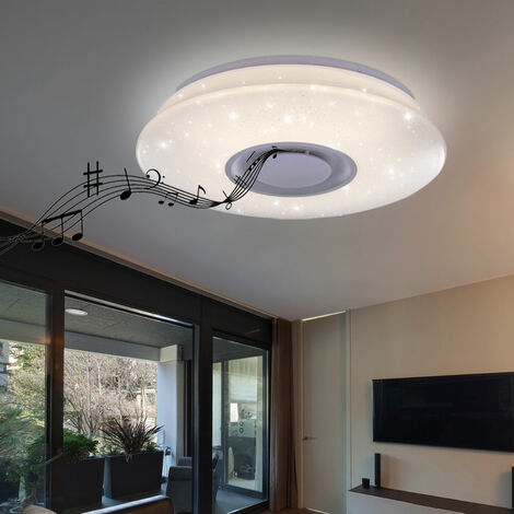 Plafoniera Led Maia con altoparlante Bluetooth e telecomando