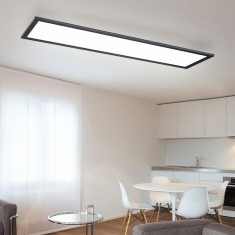 Pannello LED soggiorno plafoniera pannello lampada montato pannello  soffitto nero, alluminio, bianco, LED 40W 2700Lm bianco