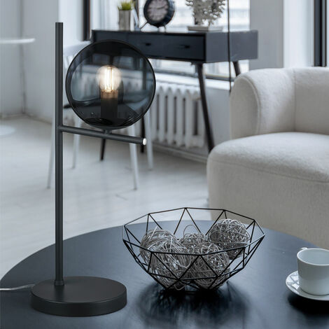 maolo Lampada da Tavolo Moderna con Sfera Vetro Opaco 15cm | Base Oro Satinato | Attacco G9 | Design Elegante per Comodino, Scrivania, Hotel