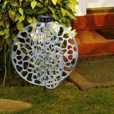 Lampada solare picchetto luce decorativa orientale lampada da giardino luce  solare metallo per esterni, metallo, 1x