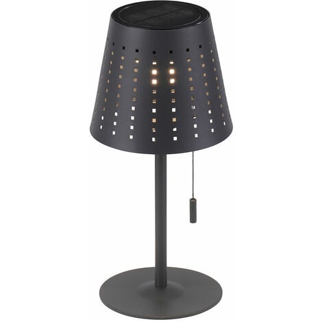 Lampada da tavolo, lampada solare, luce da esterno, lampada da terrazza,  timer, cavo USB, dimmerabile, interruttore