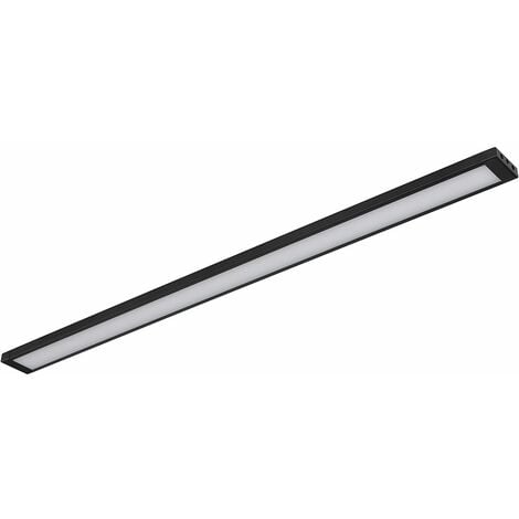 Lampada sottopensile LED plafoniera sottopensile cucina nero cavo  interruttore, plastica opale, 1x LED 5 W 330 lm bianco caldo, LxPxA 50x3x1  cm