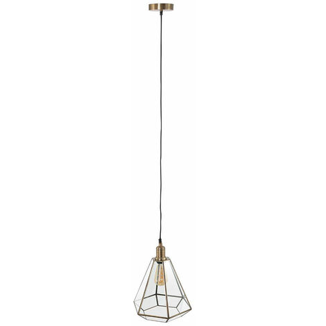 Lampadario A Sospensione Relaxdays | Paralume In Vetro Grigio | Cavo Regolabile 130cm | Attacco E27 - 2