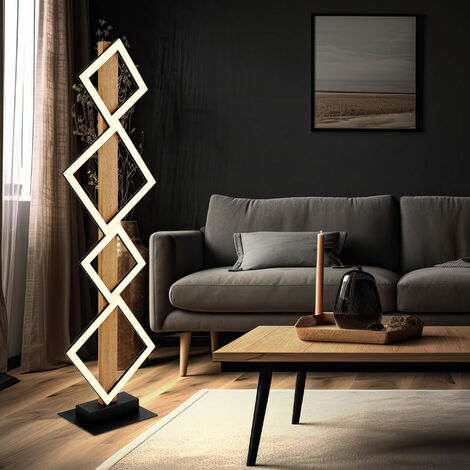 Piantana lampada da terra nera design moderna led - 958D