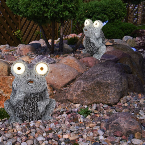 Statua Rana Solare Da Giardino – Con Luce LED, In Resina, Impermeabile, Per Esterni, Decorazione Prato