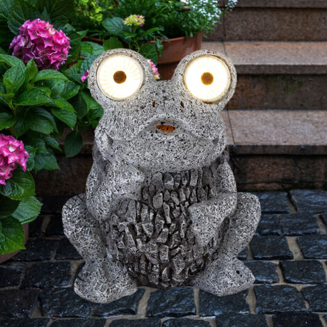 Statua Rana Solare Da Giardino – Con Luce LED, In Resina, Impermeabile, Per Esterni, Decorazione Prato