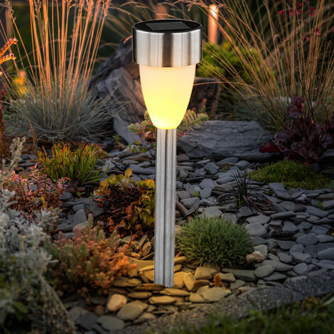 8 Lampade Solari A Sfera In Acciaio Inox – Diametro 8 Cm – Luci Da Giardino, Balcone E Feste