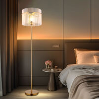 Piantana - Lampada Da Terra Moderno Tubular 1 Luce Metallo Oro Satinato Led 17w Illuminati Ml18001070 1agol