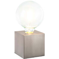 Lampada da tavolo 1 foglia. LEONIE nichel opaco per 1xE27, max.42W 10cmx10cm, H: 10cm ON / OFF touch
