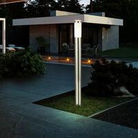 Lampada LED da 9,5 watt in acciaio inossidabile con design in piedi IP44 argento per esterni