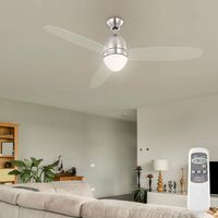Ventilatore da soffitto, lampada, lampada, raffrescatore, ventilatore, illuminazione, flusso e ritorno regolabili, incluso PREMIER REMOTE CONTROL