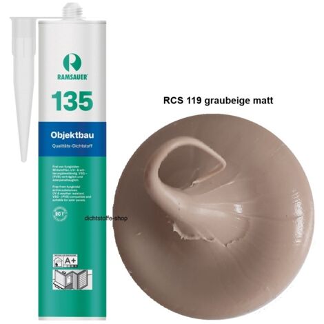 Ramsauer 135 Objektbau Silikon Dichtstoff 310ml Kartusche RCS 119 graubeige MATT