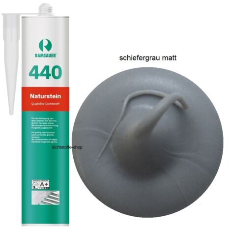 Ramsauer 440 Naturstein Silikon Fugen Dichtstoff 310ml Kartusche schiefergrau matt