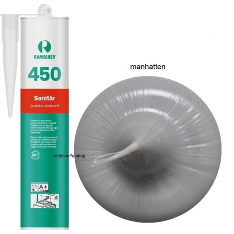 Ramsauer 450 Sanitär Silikon Fugen Dichtstoff 310ml Kartusche manhatten