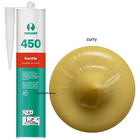 Ramsauer 450 Sanitär Silikon Fugen Dichtstoff 310ml Kartusche curry