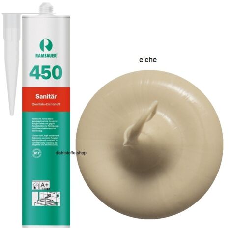 Ramsauer 450 Sanitär Silikon Fugen Dichtstoff 310ml Kartusche eiche