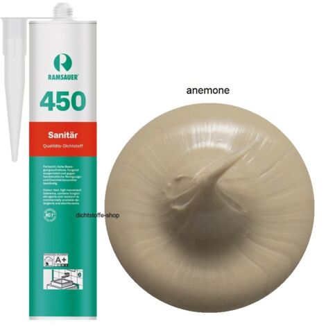 Ramsauer 450 Sanitär Silikon Fugen Dichtstoff 310ml Kartusche anemone