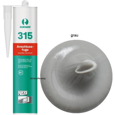 Ramsauer 315 Anschlussfuge Silikon Dichtstoff 310ml Kartusche grau