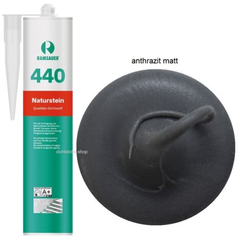 Ramsauer 440 Naturstein Silikon Fugen Dichtstoff 310ml Kartusche anthrazit matt