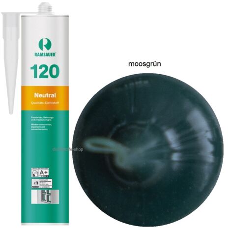 Ramsauer 120 Neutral Fenster Silikon Fugen Dichtstoff 310ml Kartusche moosgrün (1/5)