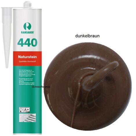 Ramsauer 440 Naturstein Silikon Fugen Dichtstoff 310ml Kartusche dunkelbraun