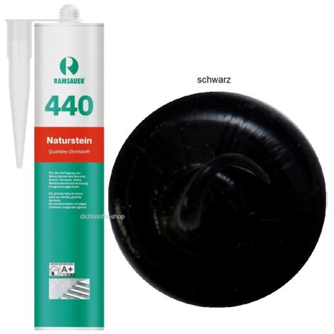 Ramsauer 440 Naturstein Silikon Fugen Dichtstoff 310ml Kartusche schwarz