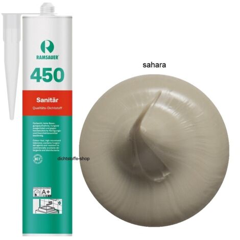 Ramsauer 450 Sanitär Silikon Fugen Dichtstoff 310ml Kartusche sahara