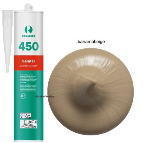 Ramsauer 450 Sanitär Silikon Fugen Dichtstoff 310ml Kartusche bahamabeige