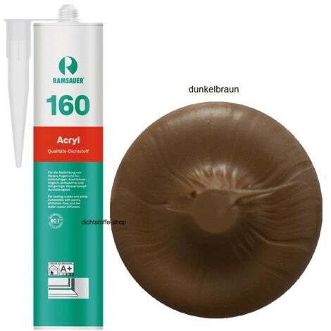 Ramsauer 160 Acryl Fugen Dichtstoff Dichtmasse 310ml Kartusche dunkelbraun