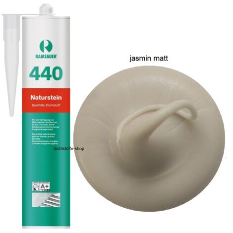 Ramsauer 440 Naturstein Silikon Fugen Dichtstoff 310ml Kartusche jasmin matt
