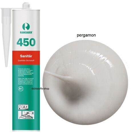 Ramsauer 450 Sanitär Silikon Fugen Dichtstoff 310ml Kartusche pergamon