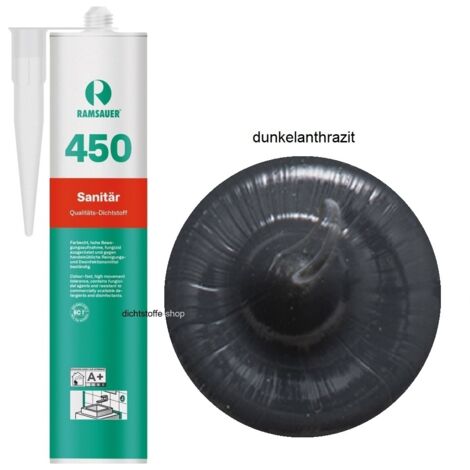 Ramsauer 450 Sanitär Silikon Fugen Dichtstoff 310ml Kartusche dunkelanthrazit