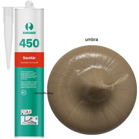 Ramsauer 450 Sanitär Silikon Fugen Dichtstoff 310ml Kartusche umbra