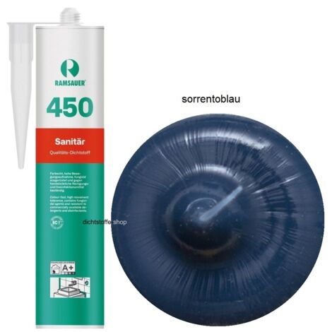 Ramsauer 450 Sanitär Silikon Fugen Dichtstoff 310ml Kartusche sorrentoblau