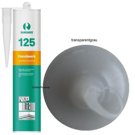 Ramsauer 125 Handwerk Neutral Silikon Dichtstoff 310ml Kartusche transparentgrau