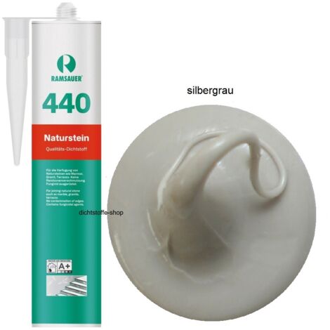 Ramsauer 440 Naturstein Silikon Fugen Dichtstoff 310ml Kartusche silbergrau