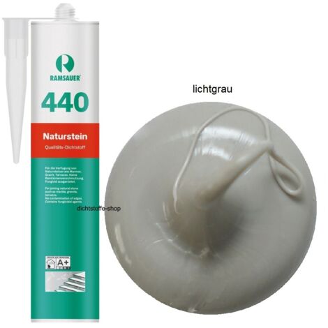 Ramsauer 440 Naturstein Silicon Fugen Dichtstoff 310ml Kartusche lichtgrau