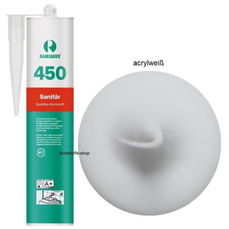 Ramsauer 450 Sanitär Silikon Fugen Dichtstoff 310ml Kartusche acrylweiß