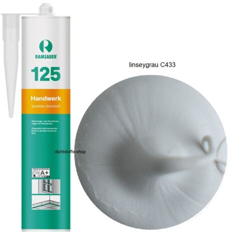 Ramsauer 125 Handwerk Neutral Silikon Dichtstoff 310ml Kartusche linseygrau C433