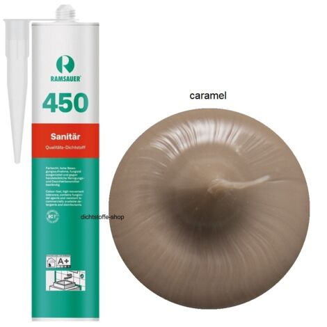 Ramsauer 450 Sanitär Silikon Fugen Dichtstoff 310ml Kartusche caramel