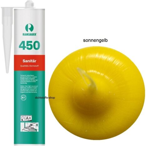 Ramsauer 450 Sanitär Silikon Fugen Dichtstoff 310ml Kartusche sonnengelb