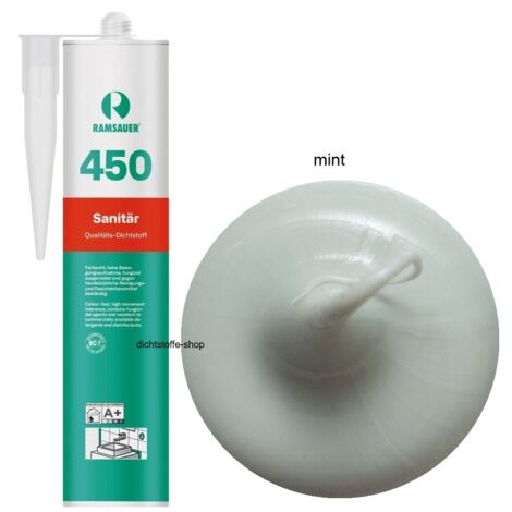 Ramsauer 450 Sanitär Silikon Fugen Dichtstoff 310ml Kartusche mint