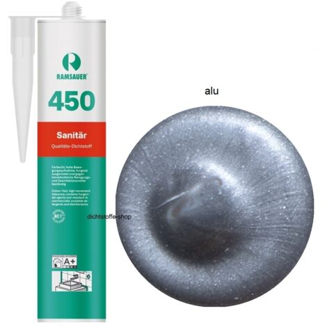 Ramsauer 450 Sanitär Silikon Fugen Dichtstoff 310ml Kartusche alu