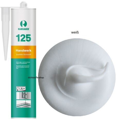Ramsauer 125 Handwerk Neutral Silikon Dichtstoff 310ml Kartusche weiß